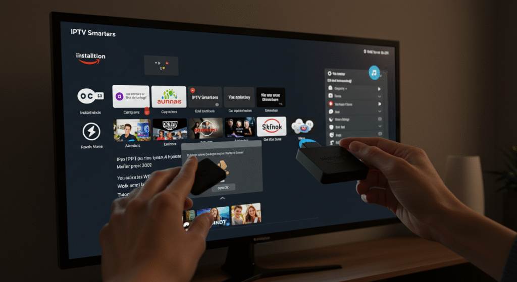 Installing IPTV Smarters on FireStick with on-screen instructions

