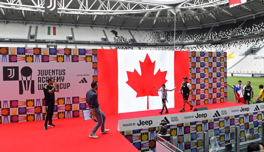 Vancouver fans taking the Canada Line SkyTrain to BC Place for the 2026 World Cup